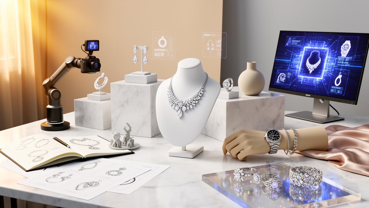 AI jewellery product photography
